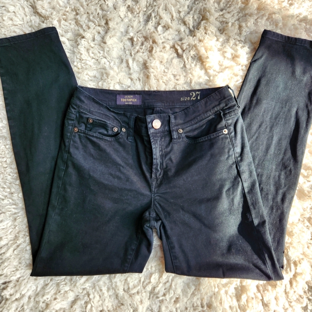 J Crew Black Toothpick Jeans